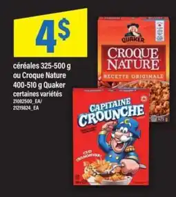 Maxi céréales Quaker offer