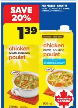 Real Canadian Superstore NO NAME BROTH offer