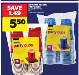 Real Canadian Superstore NO NAME PLASTIC PARTY CUPS, 50'S offer