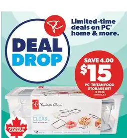 Real Canadian Superstore PC TRITAN FOOD STORAGE SET, 12-PIECE offer