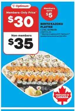 Real Canadian Superstore BENTO KAZOKU PLATTER, 1.2 KG, 53 PIECES offer