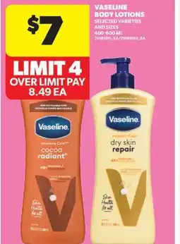 Real Canadian Superstore VASELINE BODY LOTIONS offer
