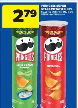 Real Canadian Superstore PRINGLES SUPER STACK POTATO CHIPS, 148/156 G offer