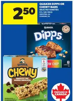 Real Canadian Superstore QUAKER DIPPS OR CHEWY BARS, 5'S offer