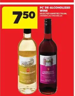 Real Canadian Superstore PC DE-ALCOHOLIZED WINE offer