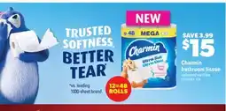 Real Canadian Superstore CHARMIN BATHROOM TISSUE, 12=48 ROLLS offer