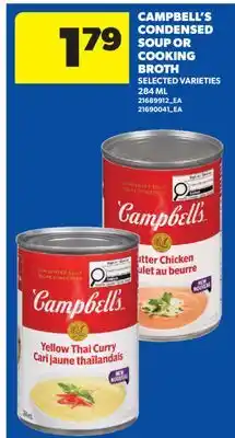 Real Canadian Superstore CAMPBELL'S CONDENSED SOUP OR COOKING BROTH offer
