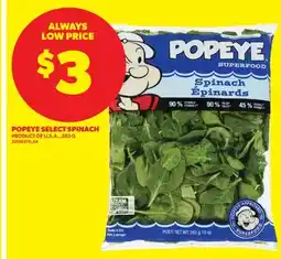 Real Canadian Superstore POPEYE SELECT SPINACH offer