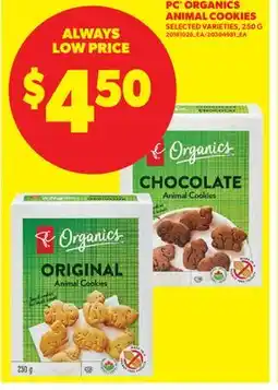 Real Canadian Superstore PC ORGANICS ANIMAL COOKIES offer