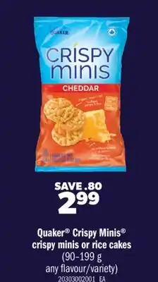 Real Canadian Superstore QUAKER CRISPY MINIS CRISPY MINIS OR RICE CAKES offer