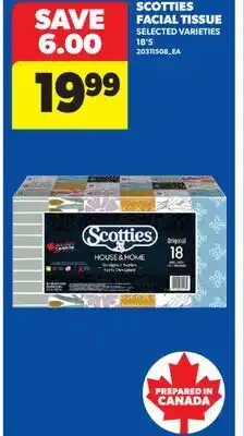 Real Canadian Superstore SCOTTIES FACIAL TISSUE, 18' S offer
