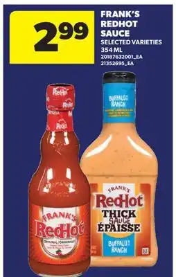 Real Canadian Superstore FRANK'S REDHOT SAUCE offer