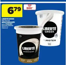 Real Canadian Superstore LIBERTÉ GREEK, 650/750 G OR MÉDITERRANÉE, 900 G YOGURT offer