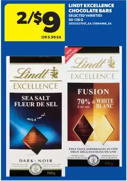 Real Canadian Superstore LINDT EXCELLENCE CHOCOLATE BARS offer