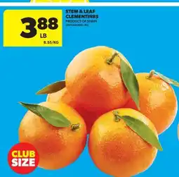 Real Canadian Superstore STEM & LEAF CLEMENTINES offer