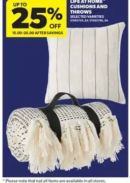 Real Canadian Superstore LIFE AT HOME CUSHIONS AND THROWS offer