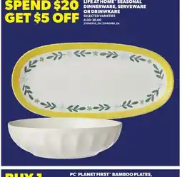 Real Canadian Superstore LIFE AT HOME SEASONAL DINNERWARE, SERVEWARE OR DRINWKARE offer