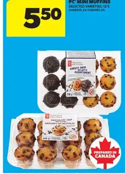 Real Canadian Superstore PC MINI MUFFINS, 12' S offer