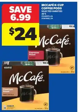 Real Canadian Superstore MCCAFÉ K-CUP COFFEE PODS, 30' S offer