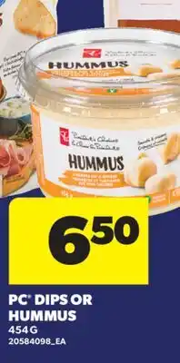 Real Canadian Superstore PC DIPS OR HUMMUS offer