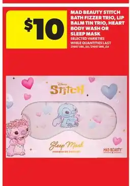 Real Canadian Superstore MAD BEAUTY STITCH BATH FIZZER TRIO, LIP BALM TIN TRIO, HEART BODY WASH OR SLEEP MASK offer