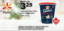 Real Canadian Superstore YOPLAIT SOURCE PROTEIN , 650 G, YOGURT offer