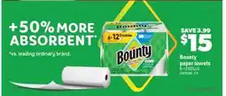 Real Canadian Superstore BOUNTY PAPER TOWELS, 6 = 12 ROLLS offer