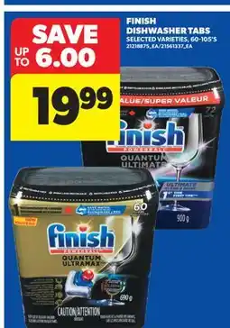 Real Canadian Superstore FINISH DISHWASHER TABS, 60-105' S offer