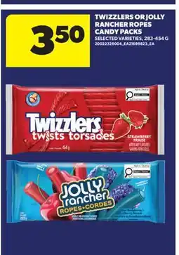 Real Canadian Superstore TWIZZLERS OR JOLLY RANCHER ROPES CANDY PACKS offer