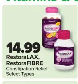 PharmaChoice RestoraLAX, RestoraFIBRE Constipation Relief offer