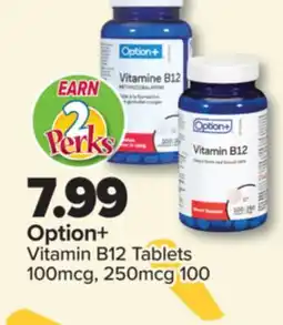 PharmaChoice Option+ Vitamin B12 Tablets 100mcg, 250mcg 100 offer