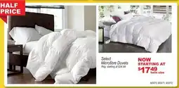 Oxford Mills Select Microfibre Duvets offer