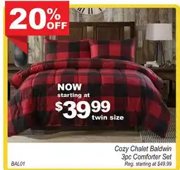 Oxford Mills Cozy Chalet Baldwin 3pc Comforter Set offer