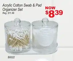 Oxford Mills Acrylic Cotton Swab & Pad Organizer Set offer