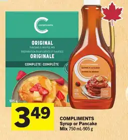 Foodland COMPLIMENTS Syrup or Pancake Mix offer
