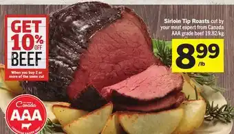 Foodland Sirloin Tip Roasts offer