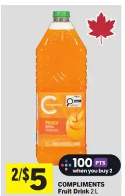 Foodland COMPLIMENTS Fruit Drink offer