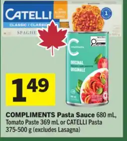Foodland COMPLIMENTS Pasta Sauce offer