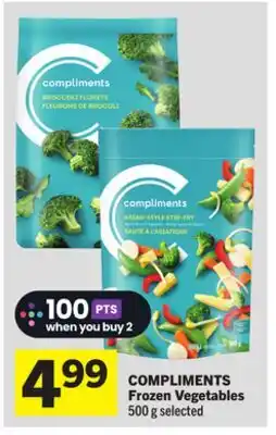 Foodland COMPLIMENTS Frozen Vegetables offer