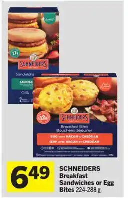 Foodland SCHNEIDERS Breakfast Sandwiches or Egg Bites offer