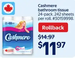 Walmart Cashmere bathroom tissue offer