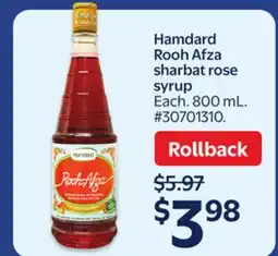 Walmart Hamdard Rooh Afza sharbat rose syrup offer