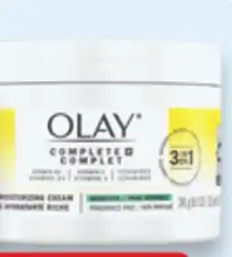 Walmart Olay Complete+ cream 251 mL or facial moisturizer with SPF40 177 mL offer