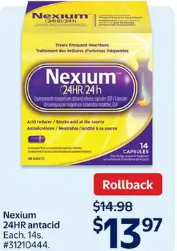 Walmart Nexium 24HR antacid offer