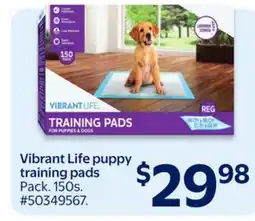 Walmart Vibrant Life Puppy Training Pads offer
