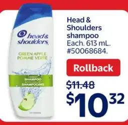 Walmart Head & Shoulders shampoo offer
