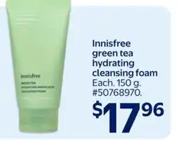 Walmart Innisfree green tea hydrating cleansing foam offer