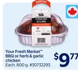 Walmart Your Fresh Market BBQ or herb & garlic chicken offer