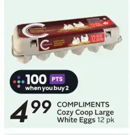Sobeys COMPLIMENTS Cozy Coop Large White Eggs offer