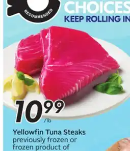 Sobeys Yellowfin Tuna Steaks offer
